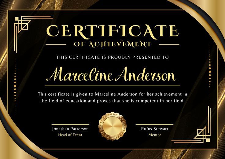 Certificat d'Excellence Personnalisé